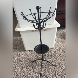 Black Jewelry hanger for necklace, earrings, and bracelet